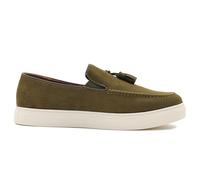 Mens Faux Suede Leather Tassel Sneaker Slip on Loafers Flat Sole Trainer Shoes [EL0869-KHAKI-41]