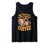 Mens Favorite Color Today Coffee Drinker Abstract Art Painter Tank Top