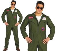 Mens Fighter Pilot Fancy Dress Costume Military Top Airman Aviator Suit New fg