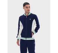 Mens Fila Settanta Baseball Track Jacket - Fila Navy/Gardenia/Green