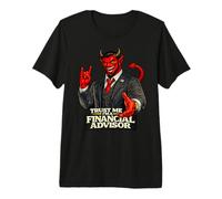 Mens Financial Advisor Devil | Protest Humor No Evil Satan Greed Premium T-Shirt
