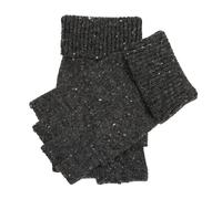 Men's Fingerless Knitted Gloves with Marl Yarn - Charcoal / One