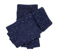 Men's Fingerless Knitted Gloves with Marl Yarn - Navy / One