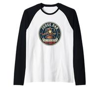 Mens Firefighter Dad Fire Rescue Emergency Crew Father's Day Raglan Baseball Tee