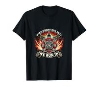 Men's Firefighter Saying for the fire Fighter Flames Symbol Value Graphic T-Shirt