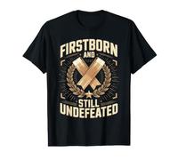 Men's Firstborn and Still Undefeated Big Brother Sibling Value Graphic T-Shirt