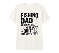 Mens Fishing Dad Who Swears He’ll Quit But Never Does Premium T-Shirt