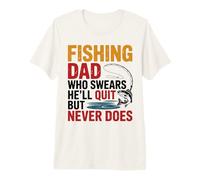 Mens Fishing Dad Who Swears He’ll Quit But Never Does Premium T-Shirt