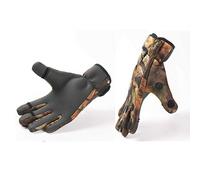 Men's Fishing Gloves,Outdoor Neoprene Angling Glove,3 Cut Finger Anti-slip Breathable Fishing Hunting Jungle Camouflage Camo Fishing Gloves