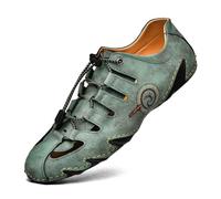 Men's Fishing Shoes Breathable Openwork Shoes with Octopus Sole, Green, 12.5 UK