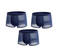 Mens Fishnet Boxers Mens Boxers 3 Pack Sexy Mesh Boxer Shorts See Through Underwear With Pouch Low Rise Sheer Trunks Breathable Comfy Underpants Moisture Wicking Sports Panties Swim Shorts