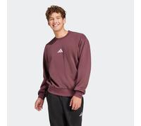 adidas Men's ESSENTIALS FEELCOZY FLEECE SWEATSHIRT, aurora ruby/white, M