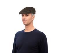 Mens Flat Cap Golf Hat - Classic British Tweed Style Caps for Men - Winter Summer Herringbone Baker Boy Hats UK - Newsboy Flatcap for Men (UK, Alpha, XL, Standard, Brown)