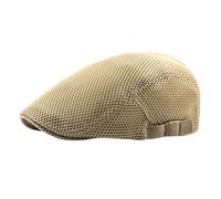 Men's Flat Caps Men Breathable Mesh Summer Hat Newsboy Beret Cap Cabbie Flat Cap Men's and Women's Fashion Solid Colour British Sun Hat Straw Hat Jazz Hat Men's Beret Gatsby Golf Flat Cap Hats Beige