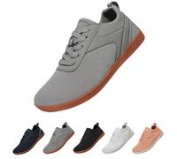 Mens Flat Soled Mesh Sneakers, Mens Fly Knit Trainers, Minimalist and Comfortable Trainers Outdoor Solid Colours Sneakers Versatile and Soft-Soled Shoes Sports Breathable Walking Shoes for Men Blue