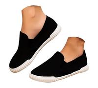 Mens Flats Canvas Shoes Lightweight Summer Comfortable Slip On Trainers Shallow Mouth Breathable Working Shoes Casual Plain Outdoor Walking Footwear Non-Slip Driving Footwear for Everyday Dark Gray