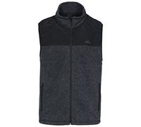 Mens Fleece Bodywarmer Gilet Jacket with 2 Pockets Leafminer - Black Melange L