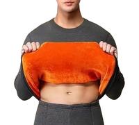 Mens Fleece Crew Neck Sweatshirt Sherpa Lined Thermal Long Sleeve Top Casual Winter Warm Pullover Jumper Thickened Workwear, Dark Gray, 5XL