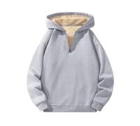 Men's Fleece Hoodie Pullover 1/4 Zip Jumper Thermal Plain Hooded Sweatshirt Long Sleeve Sweater Sherpa Lined Pullovers Casual Smart Solid Color Sweatshirts Half Zip Lightweight Jumpers Warm Tops