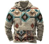 Mens Fleece Hoodies,Work Jumpers Mens Fleece Lined Retro Prints Hooded Sweatshirt Patchwork Cargo Pullover Sweater Tops Winter Gym Sports Outfits Hoody Essentials Hoodies with Pockets