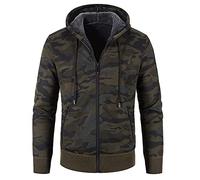 Mens Fleece Jackets Full Zip | Camo Hoodies For Men Uk Winter Hoodie Slim Fit Hoodie Hybrid Insulate Fleece Hoodie Front Pocket Thermal Hoodie Ribbed Cuff Hooded Cardigan Comfortable Sleeved Hoodie