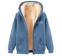 Mens Fleece Jackets Full Zip Heart Print Cardigans For Men UK Zip Up Hoodie With Hood Sherpa Fleece Jackets Men Fleece Hoodie Long Sleeve Windproof Warm Tops Coat With Pockets Navy