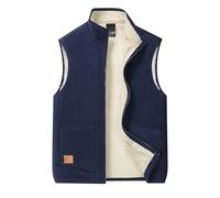 Mens Fleece Jackets Full Zip Lightweight Gilet For Men Uk Thickened Thermal Sleeveless Gilet For Autumn And Winter Comfortable Casual Outdoor Gilets Solid Colour Sports Gilets Jackets Loose