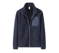 Men's Fleece Jackets Full Zip Lightweight Jacket Outdoor Warm Coats Stand Collar Coat Mens Fleece Jacket Full Zip Winter Outdoor Lightweight Warm Hiking Sweatshirt Running Sweaters with Pockets
