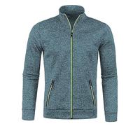 Mens Fleece Jackets Full Zip Microfleece Track Running Jacket Knitted Jumpers Solid Color Tracksuit Tops Lightweight Sweatshirts Long Sleeve Gym Sports Training Jackets Casual Coats M-5XL
