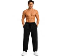 Men's Fleece Joggers Open Hem Sweatpants, Straight Leg, Drawstring, S-5XL | Open Hem, Zip Pockets, Fleece Material, Athletic bottoms, Relaxed fit, 80% Cotton 20% Polyester