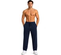 Men's Fleece Joggers Open Hem Sweatpants, Straight Leg, Drawstring, S-5XL | Open Hem, Zip Pockets, Fleece Material, Athletic bottoms, Relaxed fit, 80% Cotton 20% Polyester