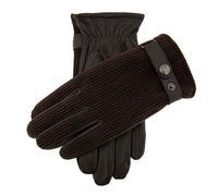 Men's Fleece-Lined Corduroy and Leather Gloves