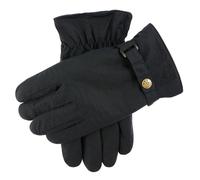 Men's Fleece-Lined Waxed Cotton Gloves - NAVY / L