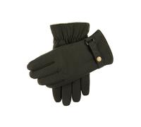Men's Fleece-Lined Waxed Cotton Gloves - OLIVE / S