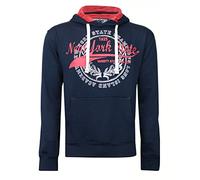 Mens Fleece Overhead Hoody Hoodies Jumper Hooded Sweatshirt Cosy Comfy College Navy