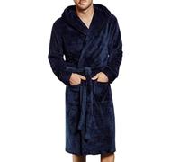Mens Fleece Robe Plush Collar Shawl Bathrobe Mens and Ladies Terry Toweling Shawl Collar Red Bathrobe Dressing Gown Bath Robe Waffle Bathrobes Dressing Gown