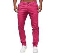 Men's Fleece Sweatpants - Men Running Pants Mens Joggers with Zip Pockets Winter Thermal Jogging Bottoms Drawstring Sweatpants Trousers Jogging Bottoms Plus Size Men's Jogger Long Length Hot Pink