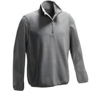 Men's Fleece Sweatshirt 3/4 Zip Thermal Work Pullover Gray Size S Hand Pockets