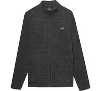 Men's Fleece Sweatshirt 4F Full Zip Sportstyle Black 4FSS23TFLEM052-21M