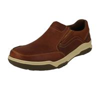 MENS FLETCHER LEATHER SLIP ON NAVY CASUAL LOAFER SHOES SIZE HUSH PUPPIES £55.00