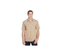 Dickies Men's Short-Sleeve Work Shirt, Desert Sand, X Large, Desert Sand, XL