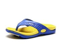 Mens Flip-Flop Anti-Slip Lightweight Beach Slippers Solid Color House Shoes For Men Uk Utilitarian Breathable Sporty Slipper Comfy Flat Bathroom Shoe Work From Home Indoor Slippers