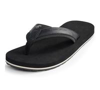 Mens Flip Flops Adults Thong Sandals for Beach/Pool with Comfy Arch Support Open Toe Summer Shoes Chocolate Black UK7