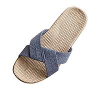 Men's flip flops, bathing slippers, cloud bath slippers, wide feet, indoor bamboo sandals, moccasins, outdoor sandals, bathing slippers, slides, platform, lovers slippers, mules, blue, 9 UK