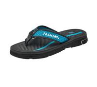 Men's Flip Flops Men's Bathing Shoes Platform Slip On Slippers Non-Slip Lightweight and Comfortable Bath Slippers Shower Shoes Summer Mules Beach Shoes for Holidays on the Beach, blue, 8.5 UK