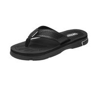 Men's Flip Flops Men's Bathing Shoes Platform Slip On Slippers Non-Slip Lightweight and Comfortable Bath Slippers Shower Shoes Summer Mules Beach Shoes for Holidays on the Beach, black, 8 UK