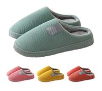 Men's Flip Flops Size 9 - Non Slip Home Shoes, Closed Toe, Arch Support, Fluffy Mule Slippers