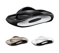 Men's Flip Flops Walking Sandals Men Adjustable Orthotic Thick Athletic Cushion Sports Slides Arch Support & Soft Comfort Fit, Waterproof & Lightweight, black, 8 UK