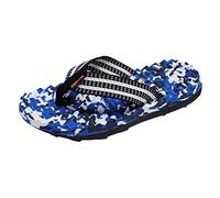 Men's Flops Flat Lightweight On Comfortable Camouflage Pattern Beach Slippers Country Shoes Men Winter, darkblue, 9 UK