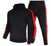 Men's Floral 2 Piece Tracksuit Hoodie Top Sportswear Long Sleeve Hoodie Pants Sportswear Jogging Suit Two-Piece Sweatsuits Active Sets Running Jacket and Joggers (JSX1-Black, M)